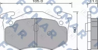 FOMAR FRICTION fo742881 -  Комплект тормозных колодок, дисковый тормоз